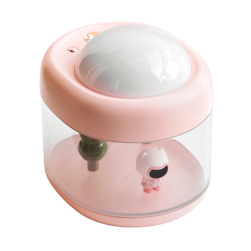 Cute pet projection humidifier micro landscape large fog volume cute cartoon interior USB desktop small night light humidifier