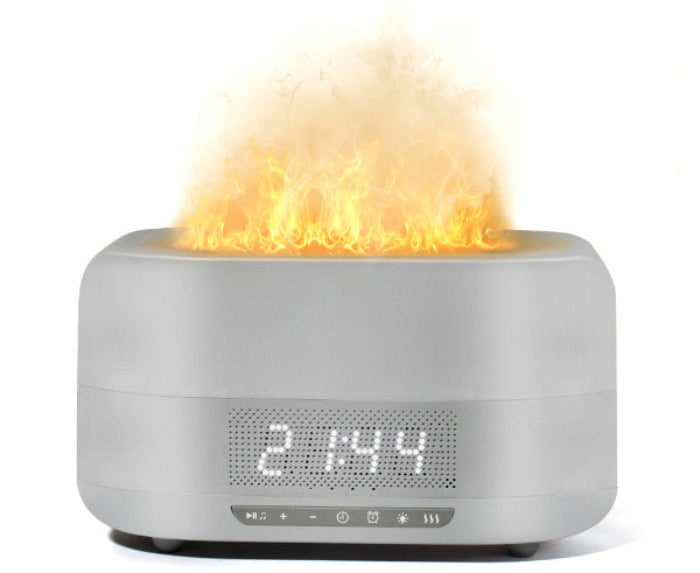 New Flame Humidifier Home Aroma Diffuser Bluetooth Speaker Simulation Flame Office Small Speaker Bedroom Atmosphere Light