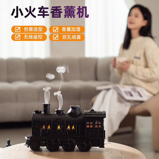 Cross-border new product small train aromatherapy machine essential oil diffuser desktop retro ornaments humidifier home large fog volume remote control