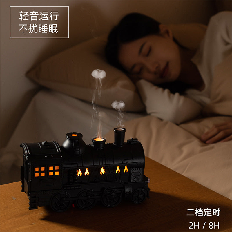 Cross-border new product small train aromatherapy machine essential oil diffuser desktop retro ornaments humidifier home large fog volume remote control