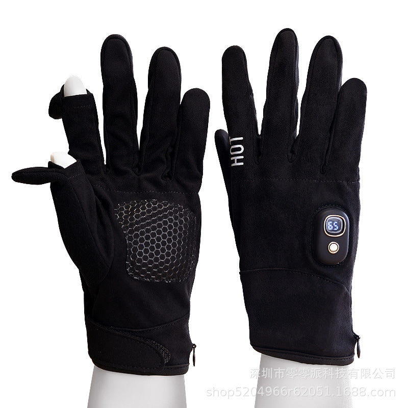 Smart heated gloves, rechargeable USB electric heating gloves, perfect for cycling, office work, and outdoor use, keeping hands warm and protected from the cold.