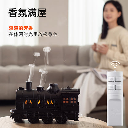 Cross-border new product small train aromatherapy machine essential oil diffuser desktop retro ornaments humidifier home large fog volume remote control