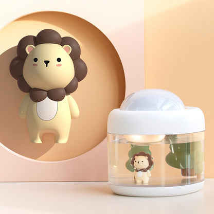 Cute pet projection humidifier micro landscape large fog volume cute cartoon interior USB desktop small night light humidifier